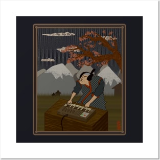 Japanese Style Funny Synthesizer Player Posters and Art